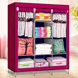 Шкаф тканевый storage wardrobe 88130 розовый/N-14
