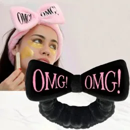 Пов'язка на голову для макіяжу OMG чорна