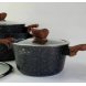 Набір посуду каструлі з мармуровим антипригарним покриттям з кришками і бакелітовою підставкою набір 8 предметів Edenberg EB-7426 (EB)