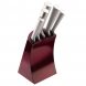 Набор ножей из нержавеющей стали на подставке 6 предметов Edenberg EB-11008 Красный (EB)