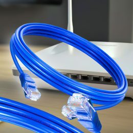 Сетевой кабель витая пара кабель для роутера LAN CAT 5E (5 м) Синий (206)