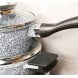 Набір кухонної алюмінієвої посуди каструлі з антипригарним гранітним покриттям і кришками в комплекті Edenberg EB-8040 14 предметів (EB)