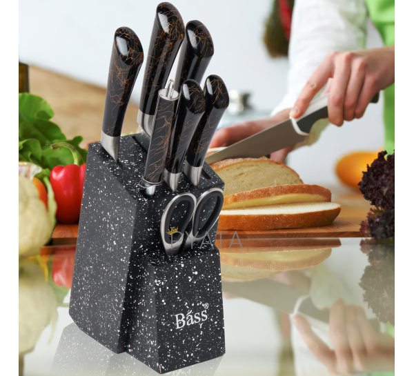 Набор ножей из нержавеющей стали с подставкой Kitchen Knife B12432 (205)