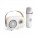 Портативная беспроводная аккумуляторная Bluetooth акустическая колонка-караоке с микрофоном Белый (JM)