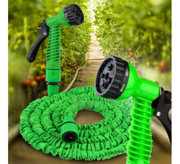 Поливочный садовый шланг с распылительным пистолетом X-Hose 15м Зеленый 