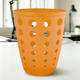 Пластиковая корзина для бумаги "Алеана" Евро 13.5 л Оранжевый (DRK)