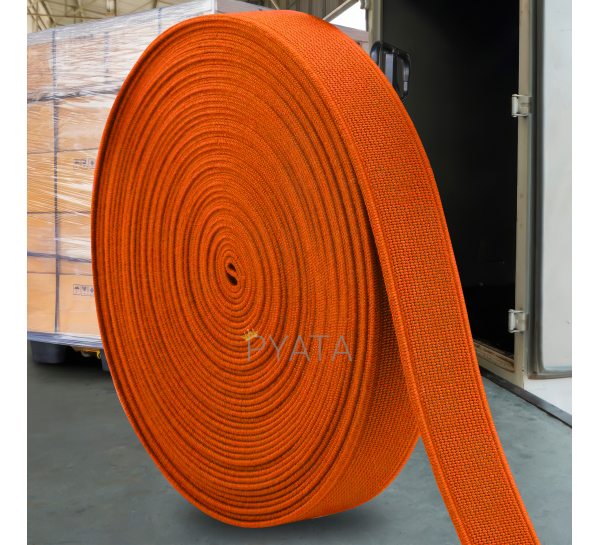 Лента ременная полипропиленовая галантерейная №70 (25 мм - 50 м) Оранжевый (2021)