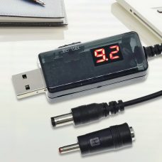 Кабель питания USB на DC 5V на 9V и 12V с дисплеем + переключатель