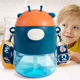 Детская бутылочка для воды и напитков 5537 "Коровка" 0,55 л Синий (WAN)