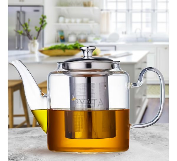 Скляний чайник-заварник для заварки чаю Edenberg EB-19036 650 мл (EB)