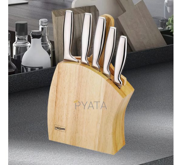 Набір ножів Maestro MR-1411 із нержавіючої сталі на підставці 7 предметів (MR)