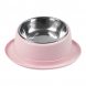 Наклонная миска для животных с металлическим поддоном для еды и воды Розовый (626)