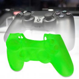Чохол на геймпад DualShock PS4 однотонний Зелений (206)