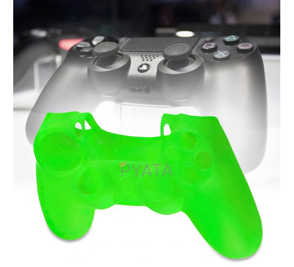Чохол на геймпад DualShock PS4 однотонний Зелений (206)