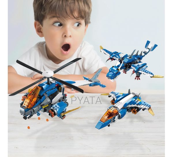Дитячий Конструктор 3в1 Гелікоптер, Літак, Дракон 3в1 (42103) (KL)