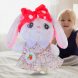 Детская мягкая плюшевая игрушка Кролик Lalafanfan 30 см Белый
