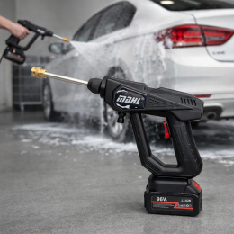 Аккумуялторна портативна багатофункціональна мийка високого тиску в кейсі для зберігання MDHL 96V/h 1000Вт (1 акумулятор)