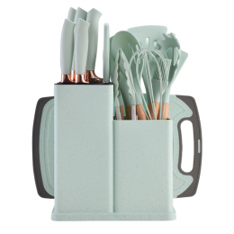 Набір кухонний силіконових аксесуарів на підставці Kitchenware Set 20 предметів М'ята (HA-301)