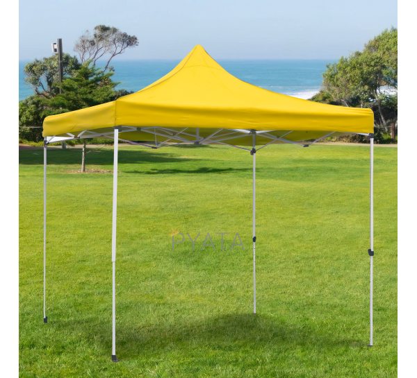 Раздвижная складная усиленная палатка-тент с каркасом 2х3 м Желтый