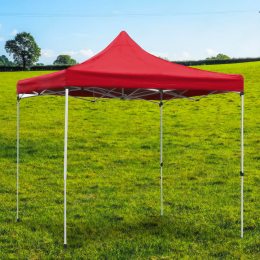 Раздвижная складная усиленная палатка-тент с каркасом 2х2м Красный