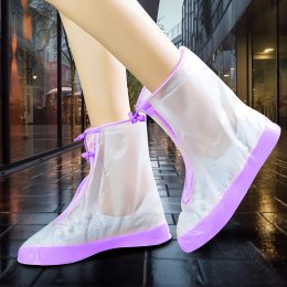 Багаторазові бахіли-чохли на взуття від дощу та бруду Waterproof Shoe Covers S (35-36) Фіолетовий (205)