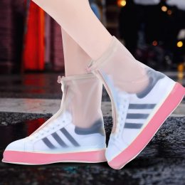 Многоразовые бахилы-чехлы  на обувь от дождя и грязи Waterproof Shoe Covers L (39-40) Розовый (205)