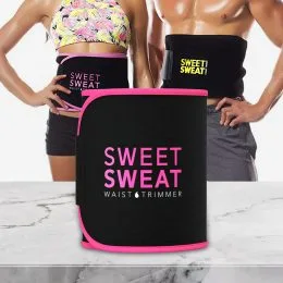 Спортивный пояс триммер для похудения Sports Research Sweet Sweat Waist Trimmer Розовый (205)