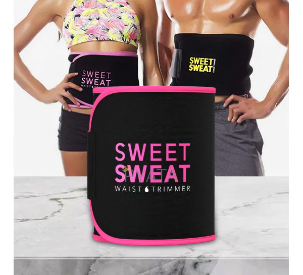 Спортивный пояс триммер для похудения Sports Research Sweet Sweat Waist Trimmer Розовый (205)