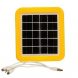 Портативная зарядная станция - солнечная панель с зарядным устройством USB и фонарем LEXI XF-7785, 5V, 1A Желтый (2627)