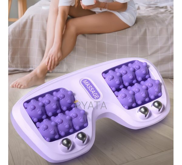 Портативний роликовий магнітний масажер для стоп, ніг 2в1 Cat Claw Style Foot Massager Фіолетовий (205)