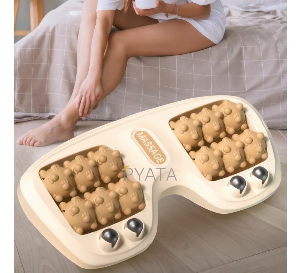 Портативный роликовый магнитный массажер для стоп, ног 2в1 Cat Claw Style Foot Massager Оранжевый (205)