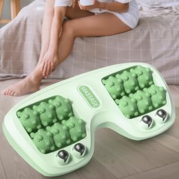 Портативний роликовий магнітний масажер для стоп, ніг 2в1 Cat Claw Style Foot Massager Зелений (205)