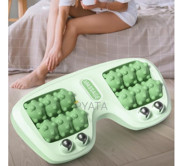 Портативний роликовий магнітний масажер для стоп, ніг 2в1 Cat Claw Style Foot Massager Зелений (205)