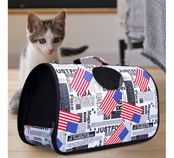 Сумка-переноска для животных, кошек и небольших собак White paws 42×25см М USA (626)