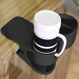 Настольный подстаканник-держатель на стол для стаканов на прищепке Clip On Table Cup Holder Черный (509)