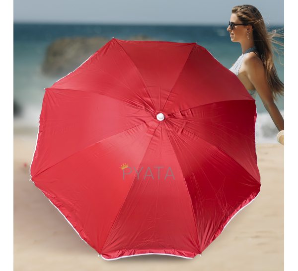 Пляжный зонт с регулировкой наклона  и напылением от солнца Mario Umbrella 1,6 м Красный