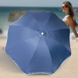Пляжна парасолька з регулюванням нахилу і напиленням від сонця Mario Umbrella 1,6 м Темно-Синій