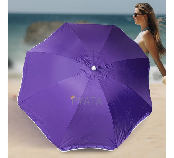 Пляжна парасолька з регулюванням нахилу і напиленням від сонця Mario Umbrella 1,6 м Фіолетовий