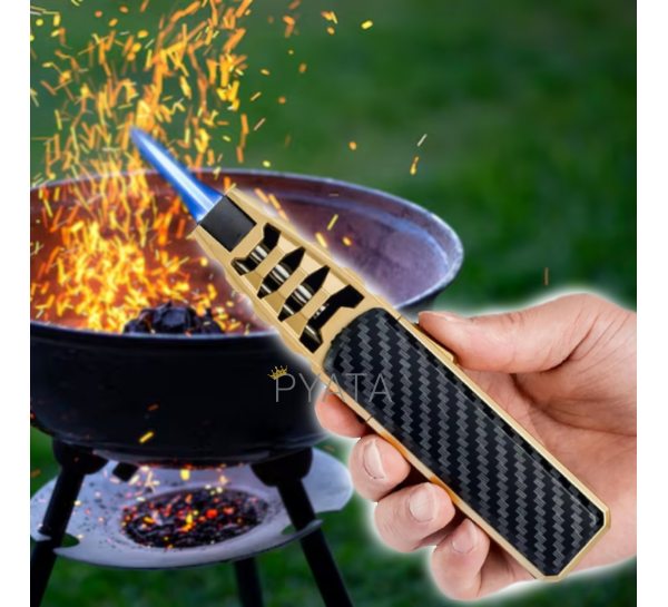 Газовая турбо-зажигалка, металлическая Lighter for BBQ 212