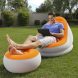 Надувне крісло з підставкою під ноги-пуф Bestway Comfort Cruiser Lounger Сіро-помаранчевий