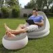 Надувное кресло с подставкой под ноги-пуфиком Bestway Comfort Cruiser Lounger Серый