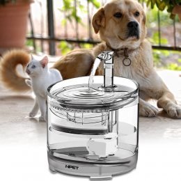 Автоматичний питний фонтан напувалка для котів та собак на 1.5 л NPET WF050TP, Прозорий (2742)