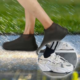 Багаторазові бахіли-чохли Waterproof Shoe Covers на взуття від дощу і бруду, розмір L (35-36), чорний