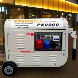 Бензиновий 2-3х фазний 4-х тактний генератор мідна обмотка на колесах Pramatec PS9000 3 кВт