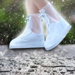 Багаторазові бахіли-чохли Waterproof Shoe Covers на взуття від дощу і бруду, розмір М (37-38) білий (205)