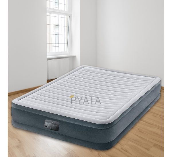 Надувне ліжко-матрац Intex Comfort-Plush Mid Rise Queen 67770 L, вбудований електронасос (AT)