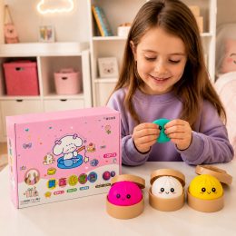 Антистресс игрушка сквиш BUN Squishy мягкая игрушка булочка пельмень 5.5 см случайный цвет (OX)