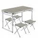 Усиленный стол для пикника раскладной с 4 стульями Folding Table, Серый