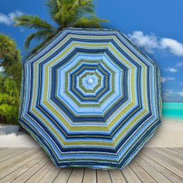 Пляжна парасолька 1.5 м Полоси темного відтінку №1