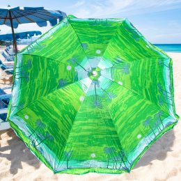 Компактна пляжна парасолька для пляжу, пікніка та відпочинку на природі з нахилом і чохлом у комплекті №1 1,6 м Зелений